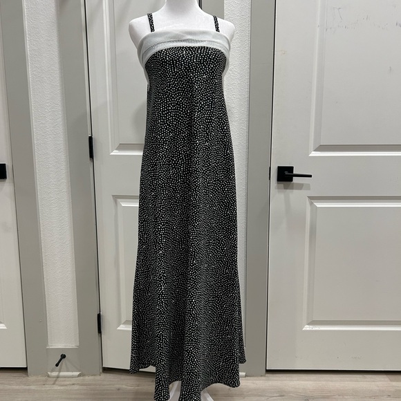 SOLD Vintage Valentino Intimo Black Polkadots Night Gown + Wrap Dress Set - Picture 2 of 16